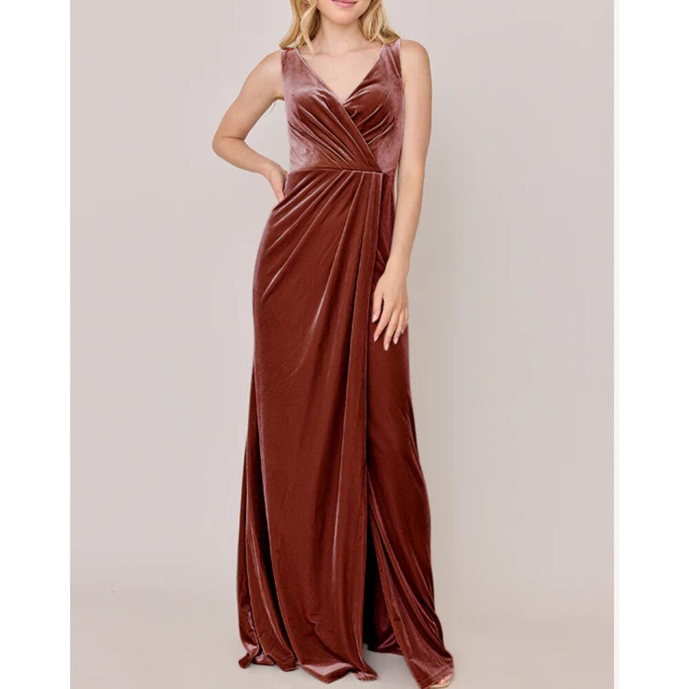 Reverly size 4 rust colored velvet gown maxi dress